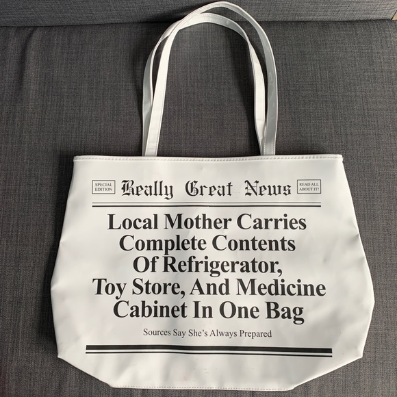 von Maur Handbags - White Vinyl Tote Purse